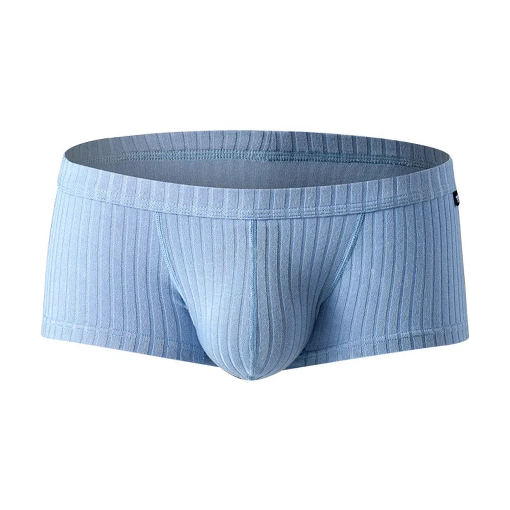 Mens Solid Color Trunks Underpants Pouch Enhancing Low Waist Sweat Breathable Shorts Underwear Comfort Panties Lingeries