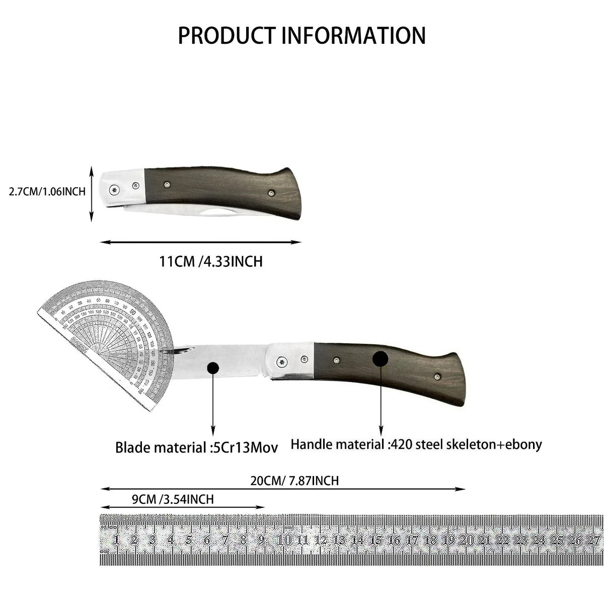 Folding Knife Outdoor Field Hiking Travel Camping Tent Barbecue Fishing Picnic Multi-functional Convenient Tool