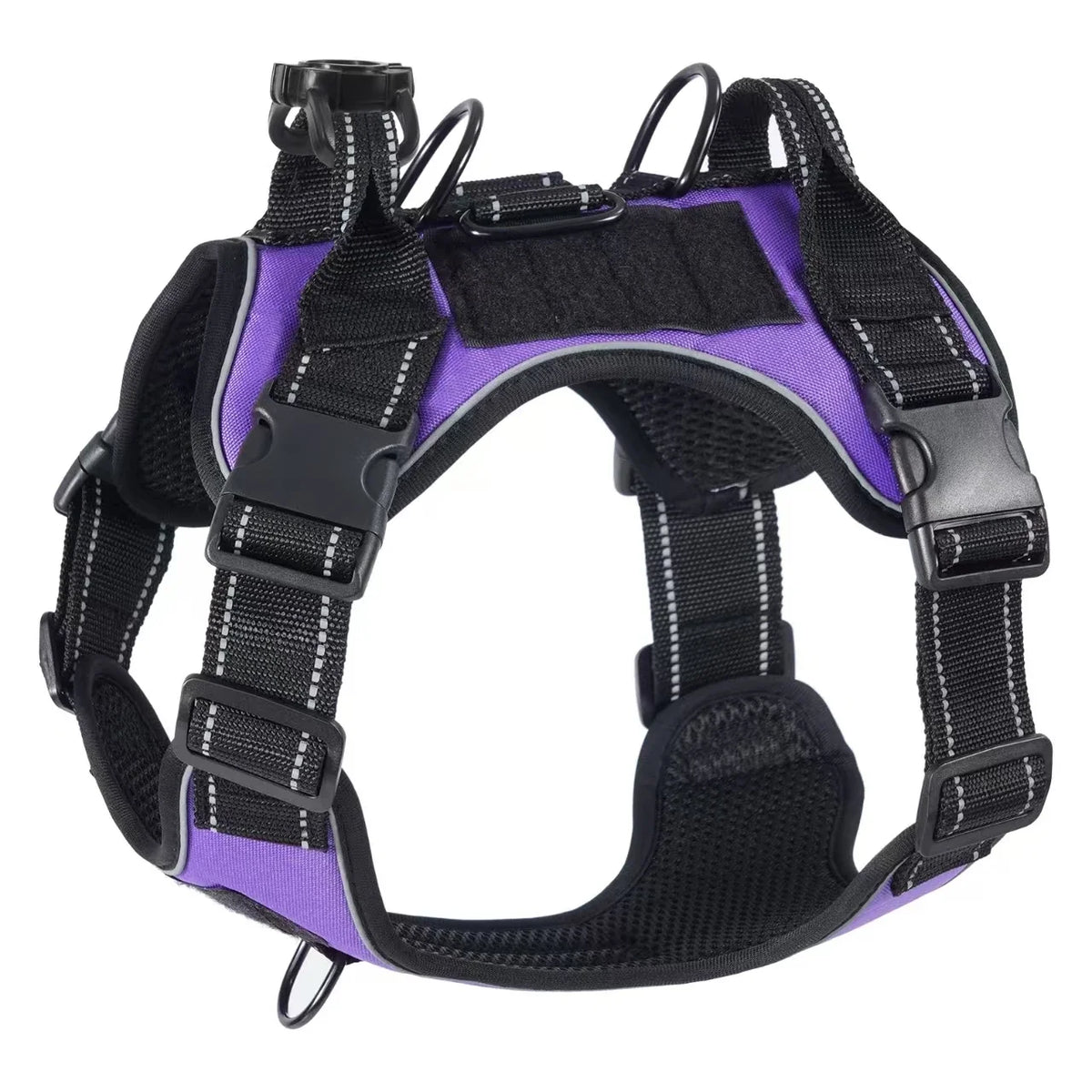 No Pull Dog Harness with Locator Silicone Protective Cover Anti slip Adjustable Pet Chest Harness for Medium & Large Dogs