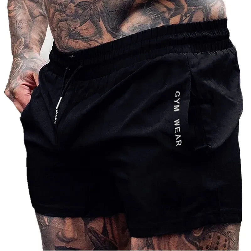 2024 Summer Gym Fitness Men's Shorts Woven sweatpants Thin Fashion Men Marathon Running Shorts Sports Breathable Training Pants