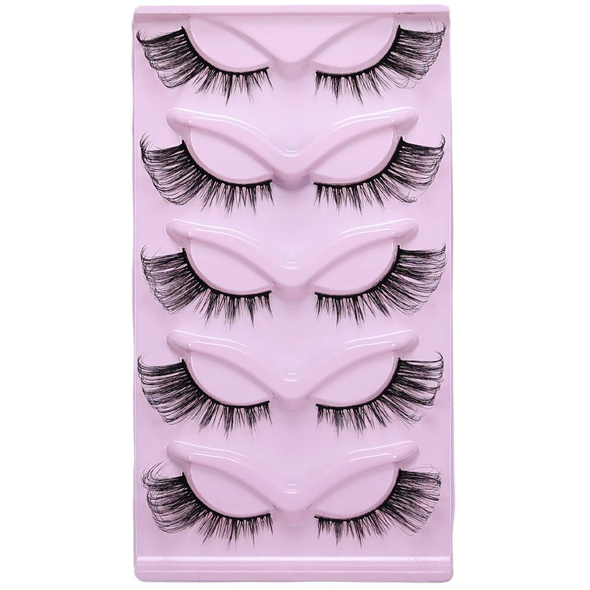5 Pairs Cat Eye False Eyelashes Eye End Lengthening Long Curling Thick Fluffy All-match Comfortable Fake False Eyelashes