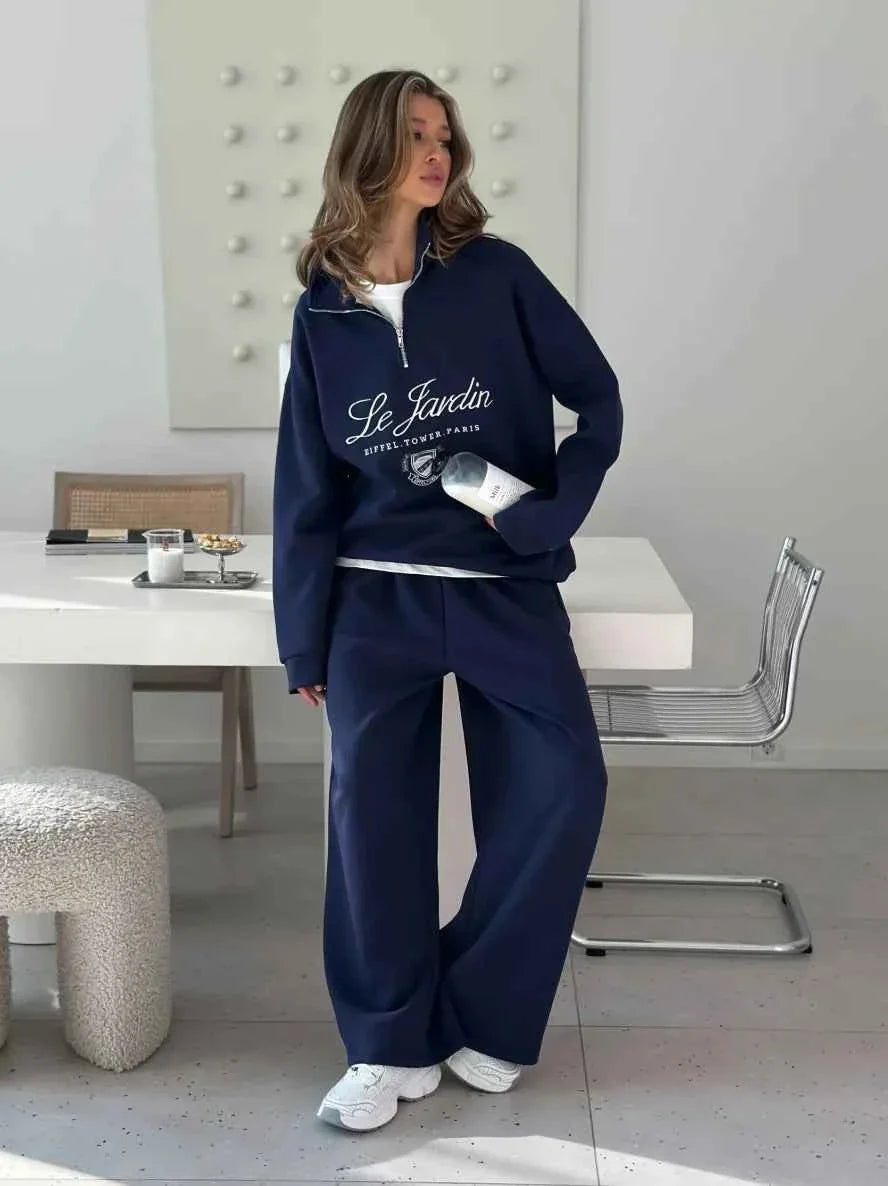Women's Embroidered Sports Suit Set