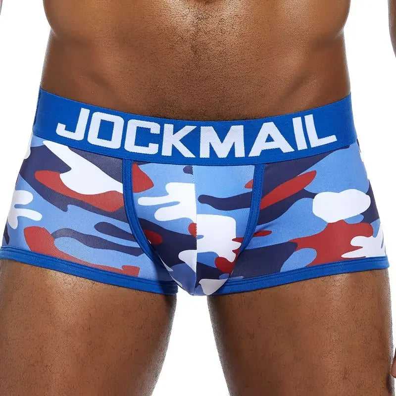 Sexy Underwear Men Boxer Brief Cueca Gay Male Panties Camouflage Soft Underpants Shorts Men Trunks Printed Nylon Quick Dry
