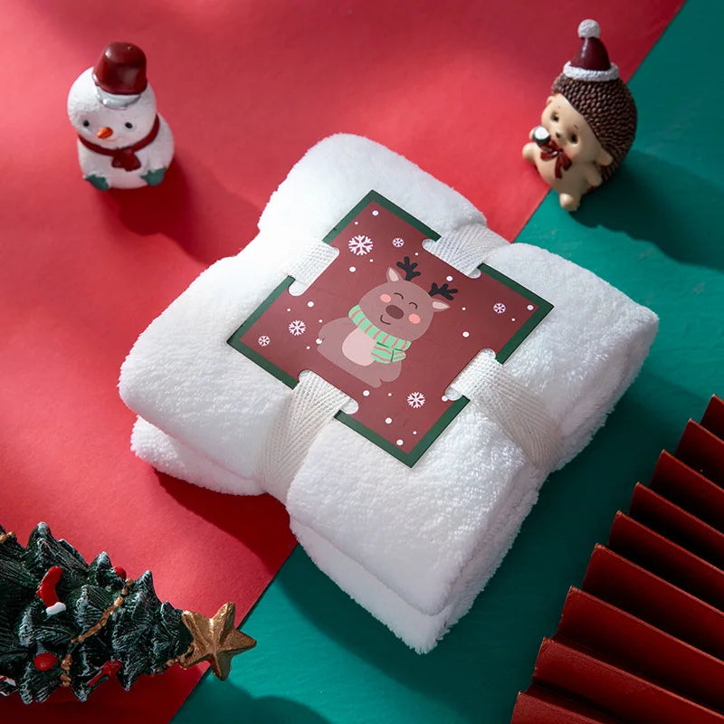 Christmas Face Towel, , Souvenir, Creative Gift Towel, Soft and Highly Absorbent Pure Cotton Material, Perfect for Bathroom