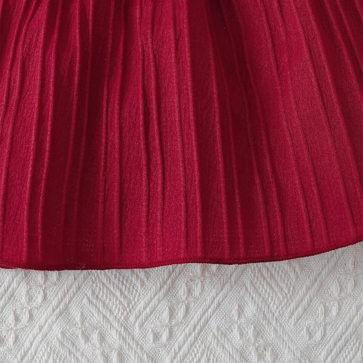 Baby Girl's Sleeveless Dress Solid Color Ruffled Edges Fashion Summer