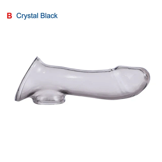 Dildo Enlargement Penis Sleeve Sex Toy for Men Delay Ejaculation Firmly Cock Extender Reusable Condom Dildo Enhancer Sex Product