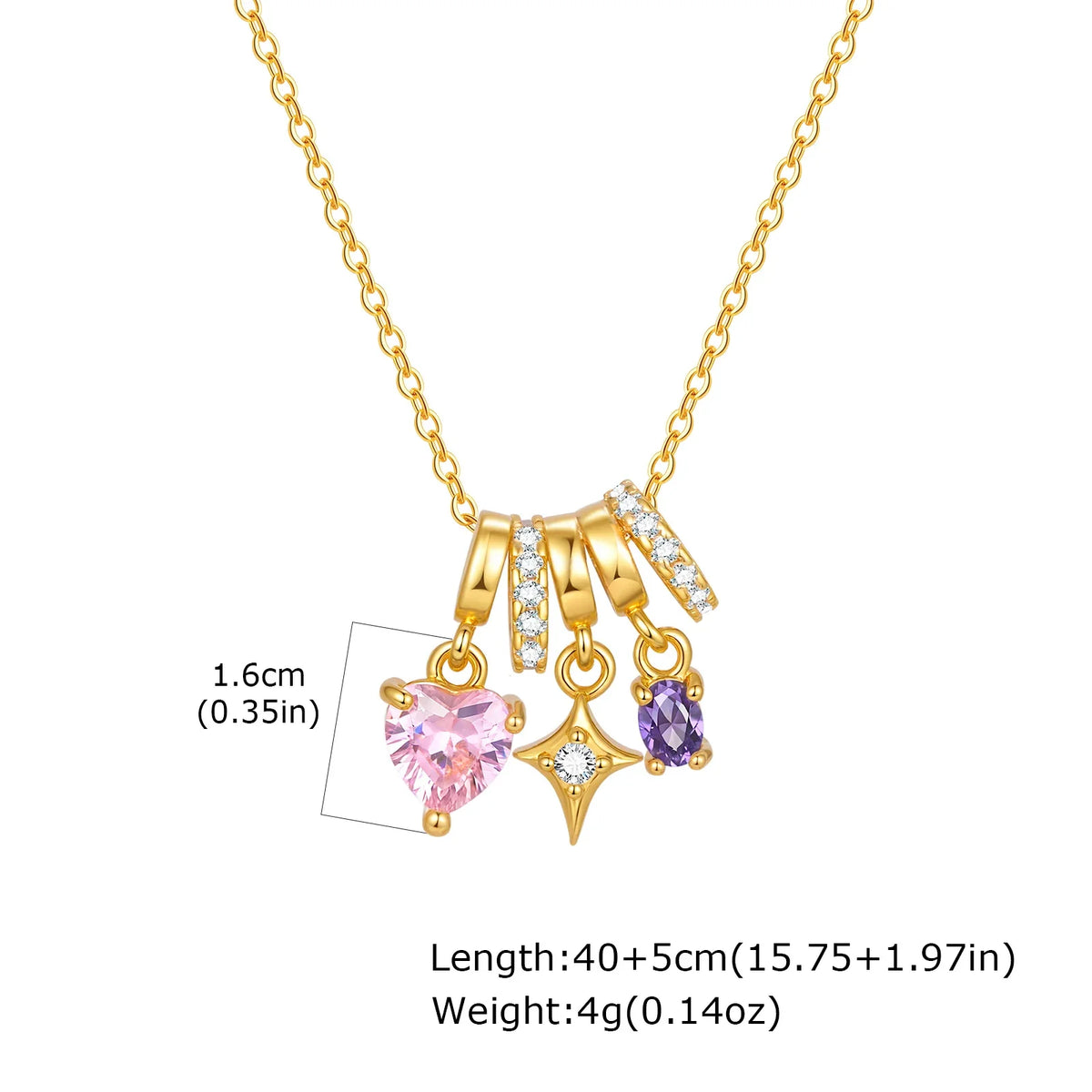 Charms Heart Pendant Necklace for Women, Golden Stainless Steel OT Toggle Necklace, Layered Necklace Stylish Valentine's Gift