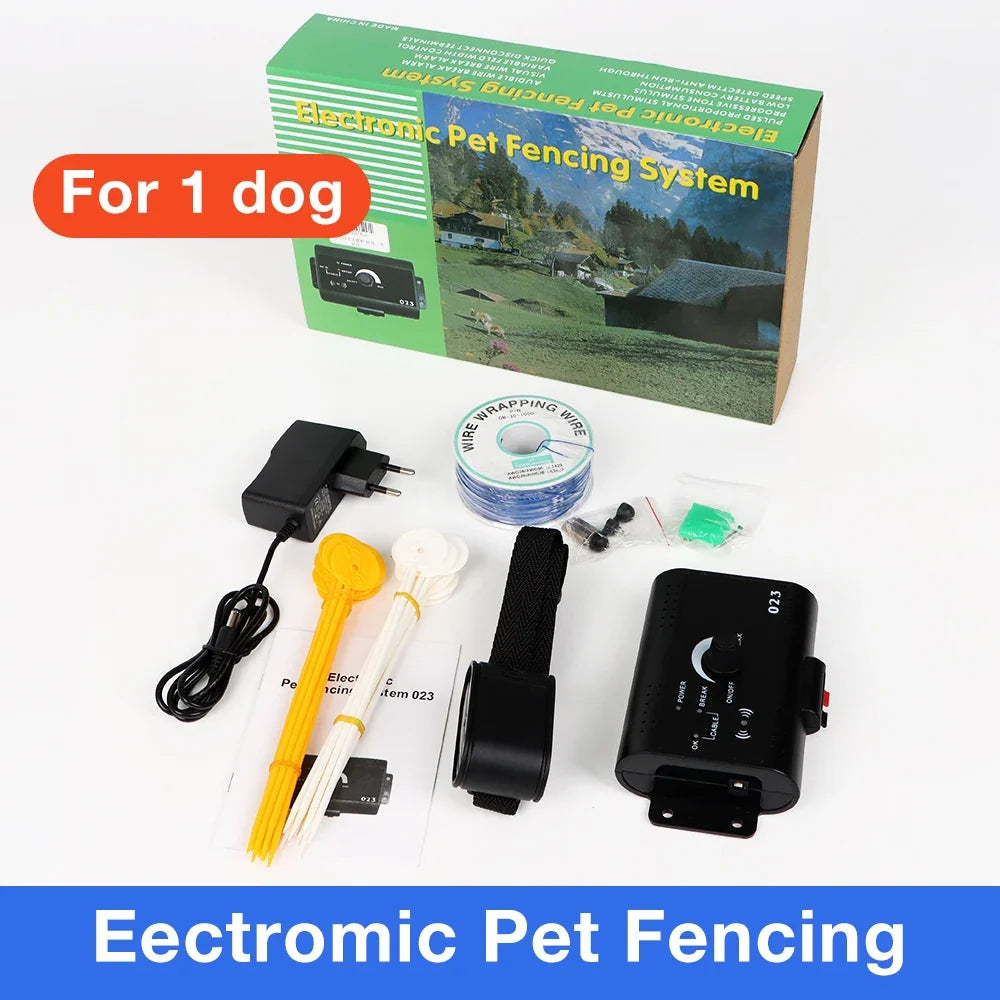 Upgraded Wireless Electric Dog Fence System Outdoor Dog Training Remote Control Beep Sound Shock Collar Electric Pet Fence