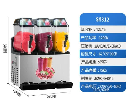 Machine Granita Commercial Granita Industrial Hand Operated Frozen Drink Slushy Ice Shaving Slush Machine
