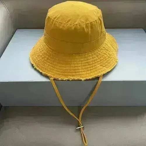 Luxury Bucket Beach Hat - Y2K Wide Brim Sun Hat - Wedding & Party Elegant