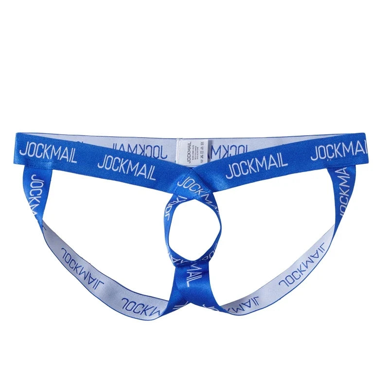 Cockstraps Open Back Underpants Men Jockstrap Panties Sexy Thongs G String Penis Pouch Underwear T-Back Open Butt Thong Lingerie