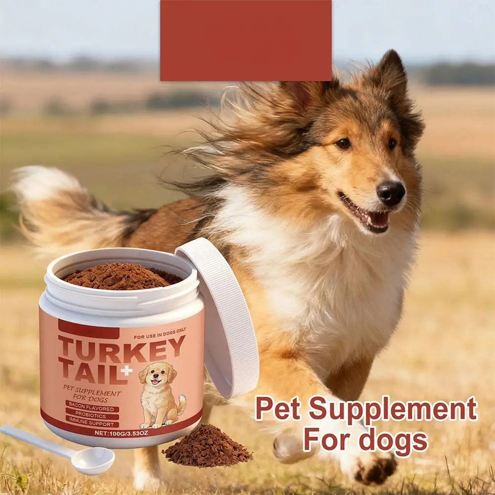 Tarkey Tail Pet Supplement For Dogs Bacon Flavored Probiotics Immune Support Elderly Dog Maintenance Joint Intestinal Skin Care