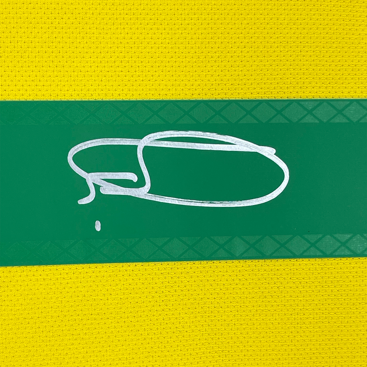 Framed Autographed/Signed Vini Vinicius Jr. #18 35x39 Brazil Yellow Soccer Jersey Beckett BAS COA