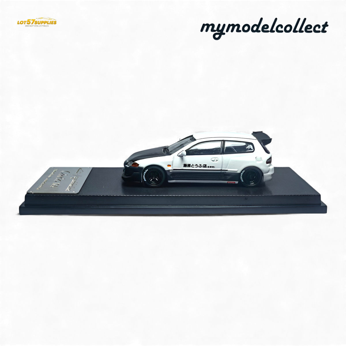 MC Civic EG6 Fujiwara Tofu Shop White Carbon 1:64