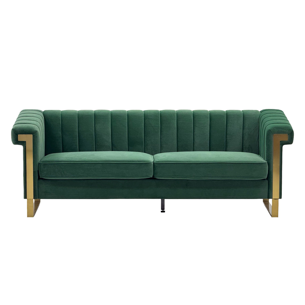 FX-P81B-RG 834-14 Velvet Sofa with Gold Accents