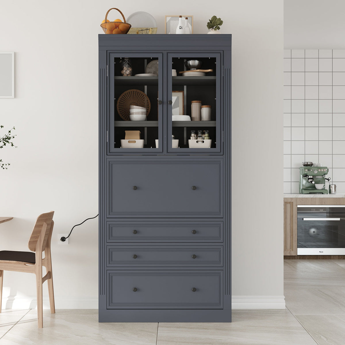 TOPMAX 36 x 16.5 x 78 Inch Freestanding Kitchen Pantry Storage Cabinet