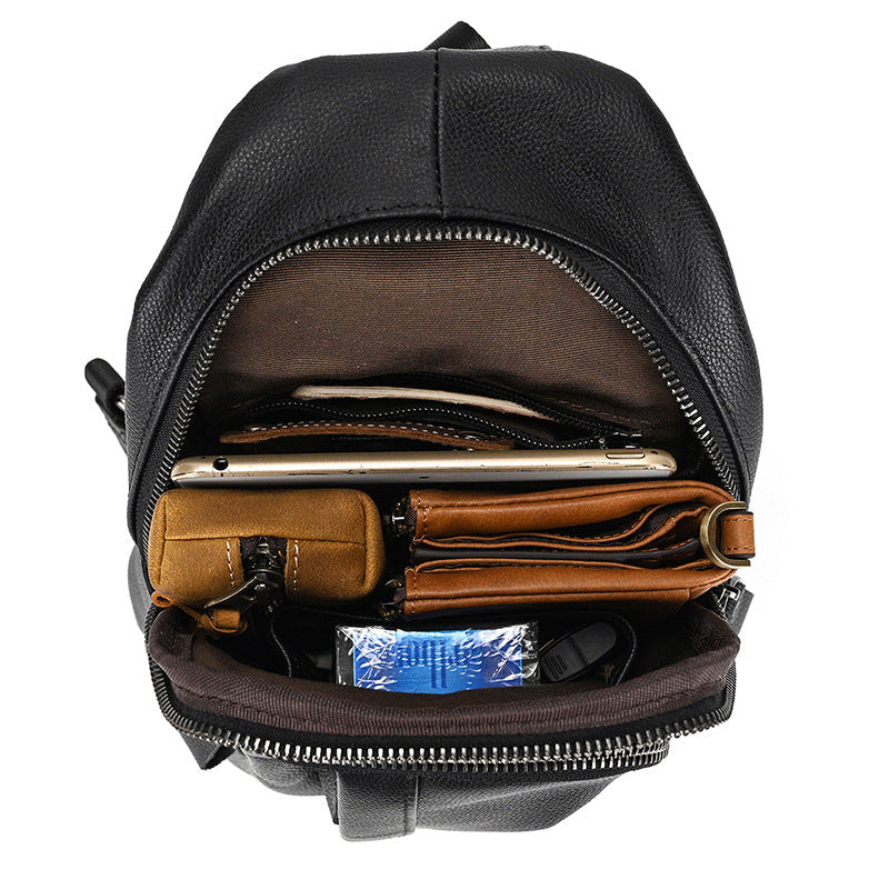 Leather Fashionable Large-Capacity Mens Crossbody Bag