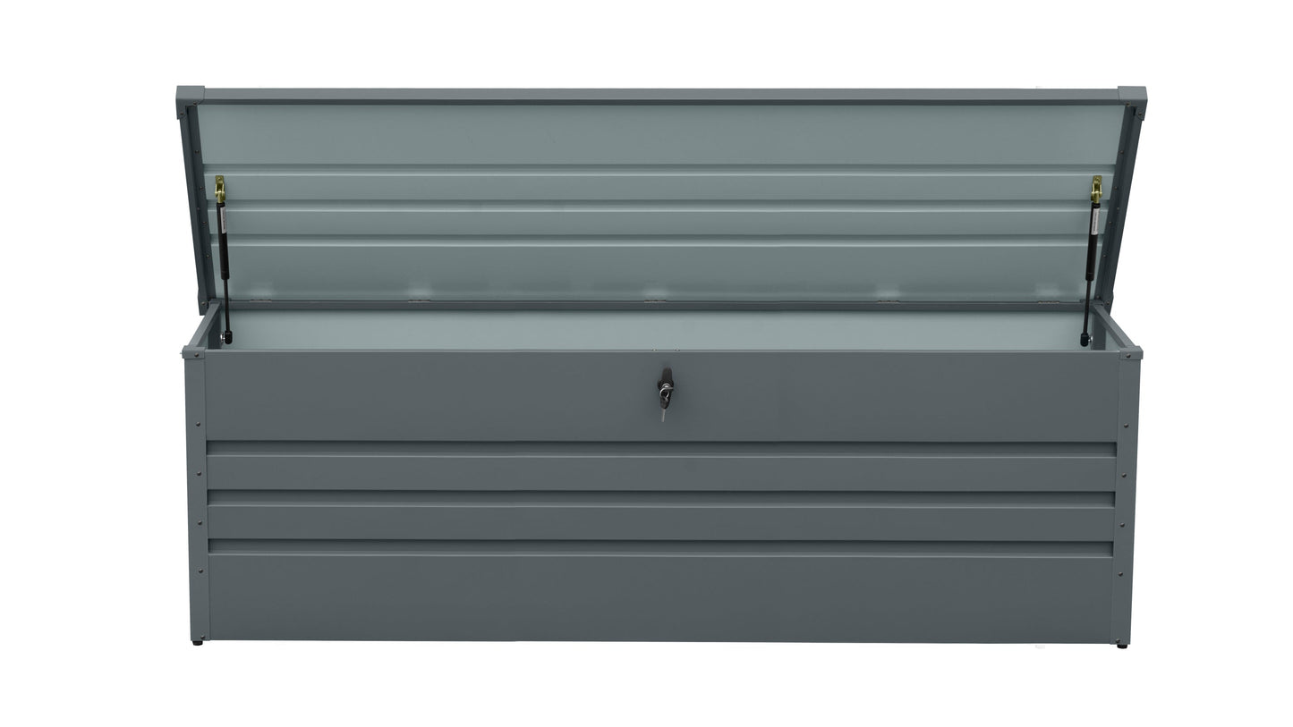 260 Gallon Metal Outdoor Deck Box Waterproof