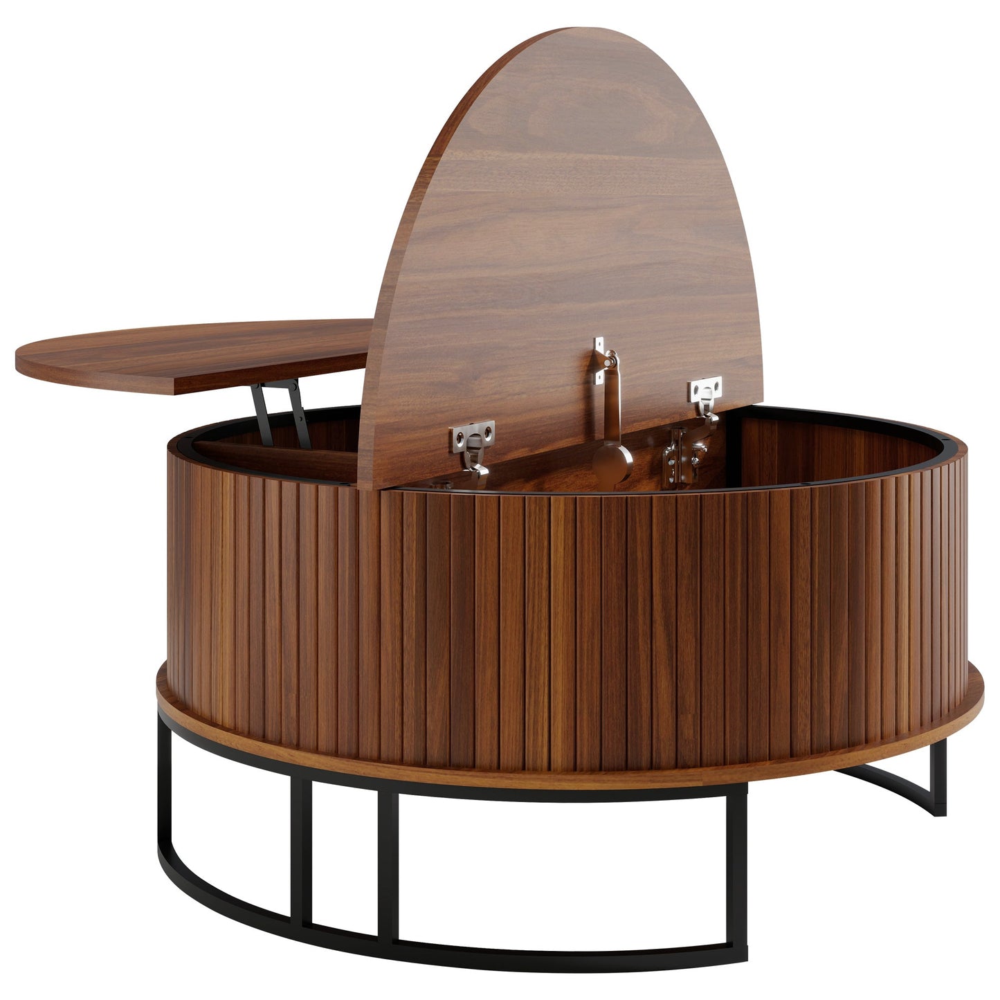 31.5" Round Coffee Table with Storage