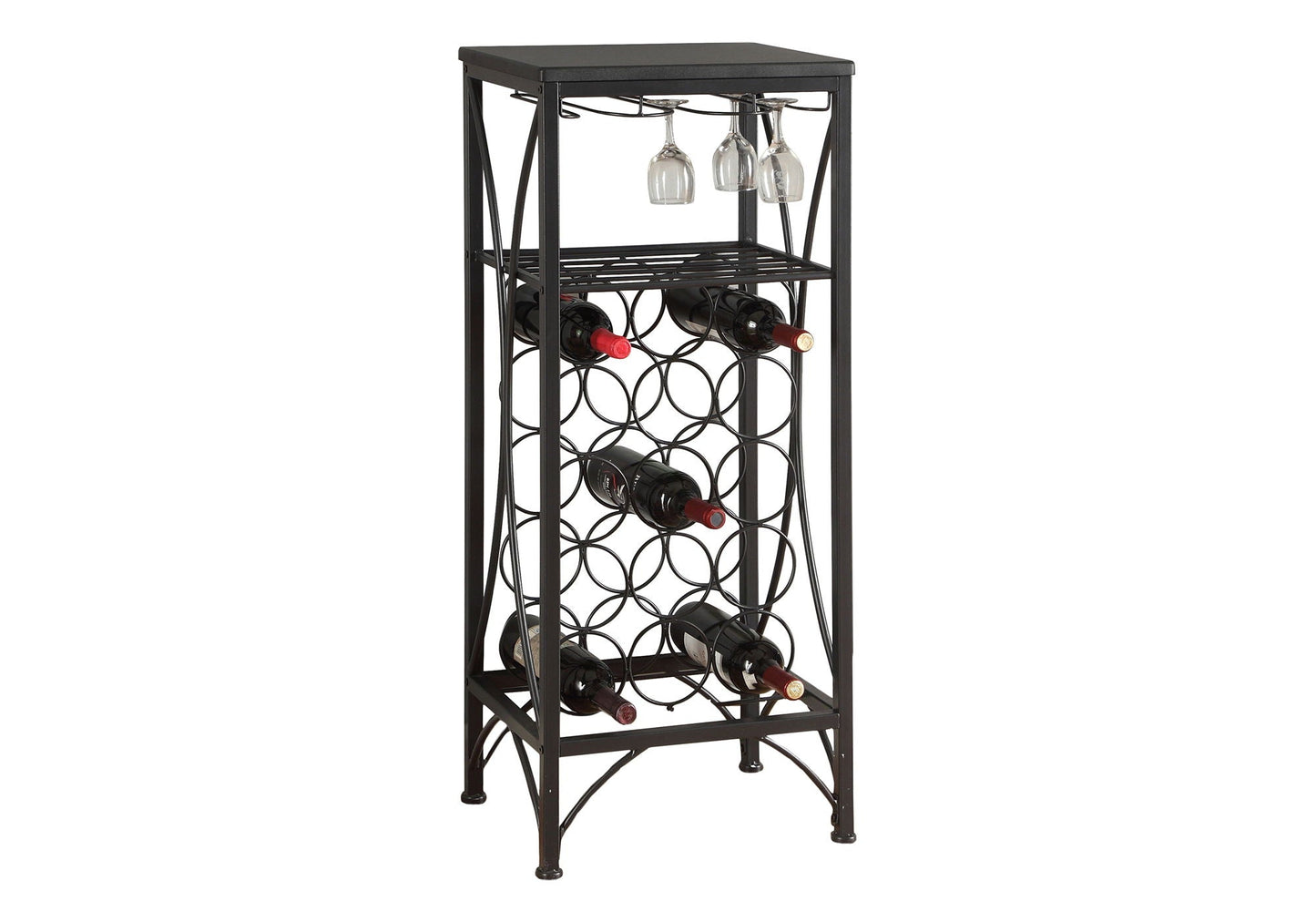 Home Bar Wine Rack – Black