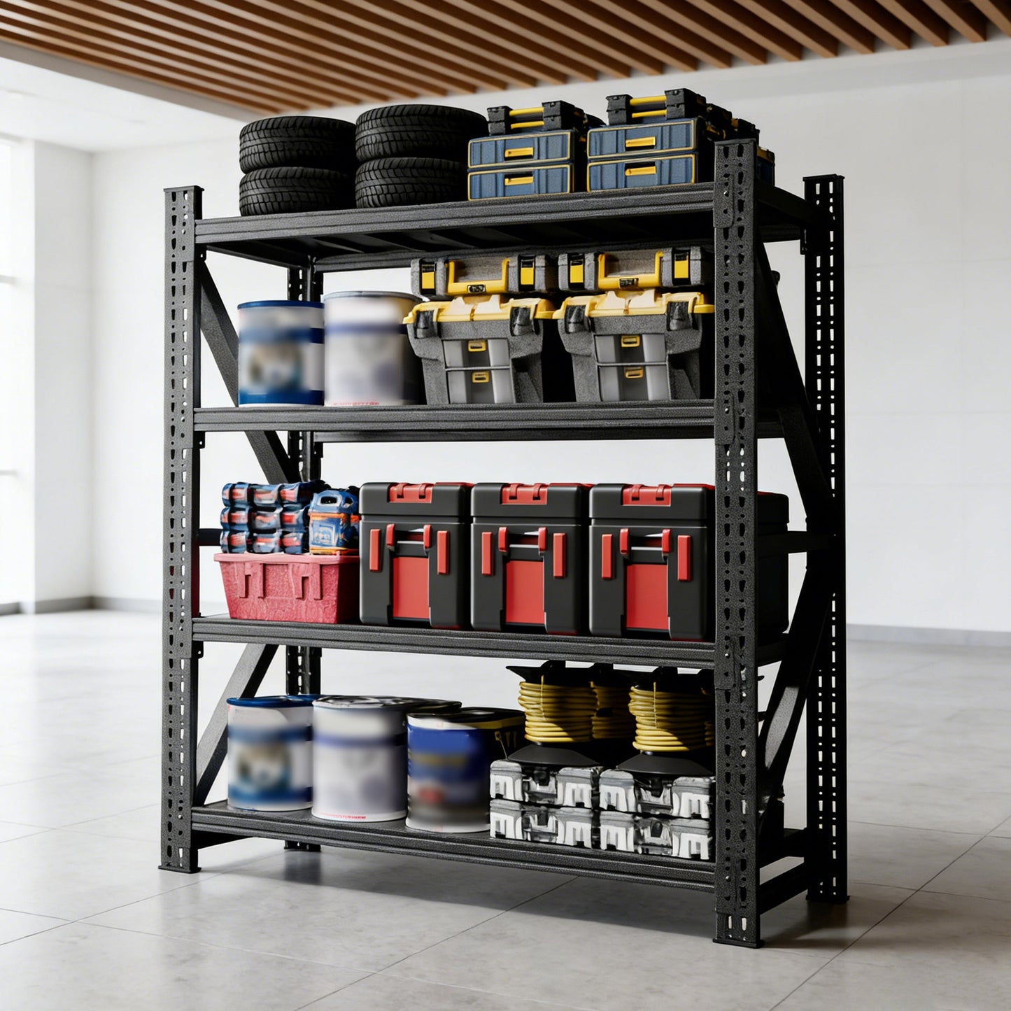Heavy Duty Metal Adjustable Garage Shelves, 4000LBS Storage Rack