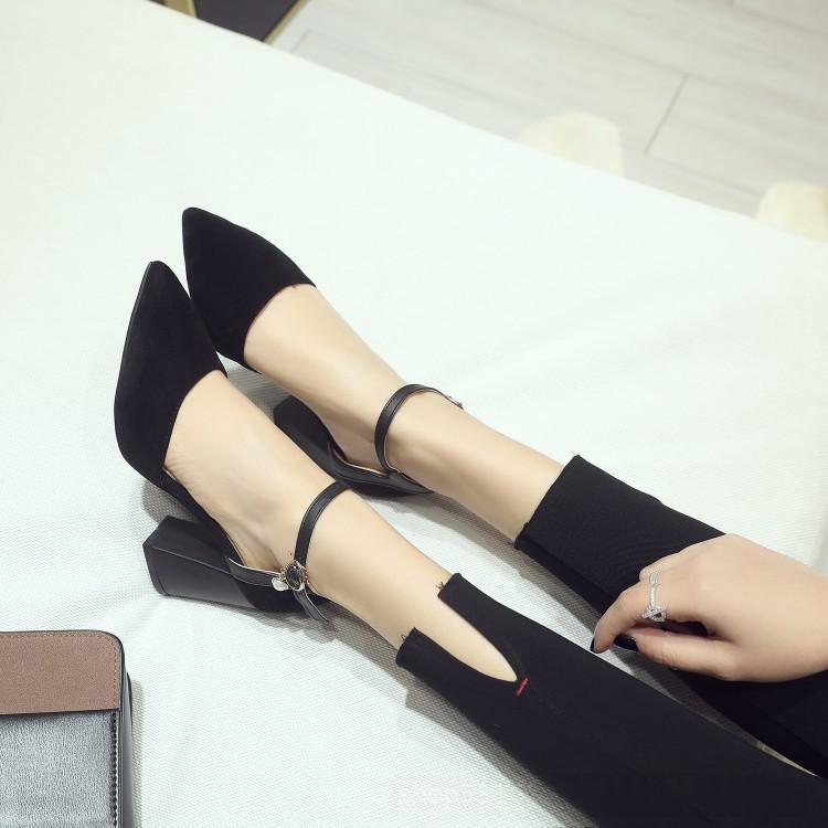 Autumn Pointed-toe Block-heel Pumps In Color-block Design