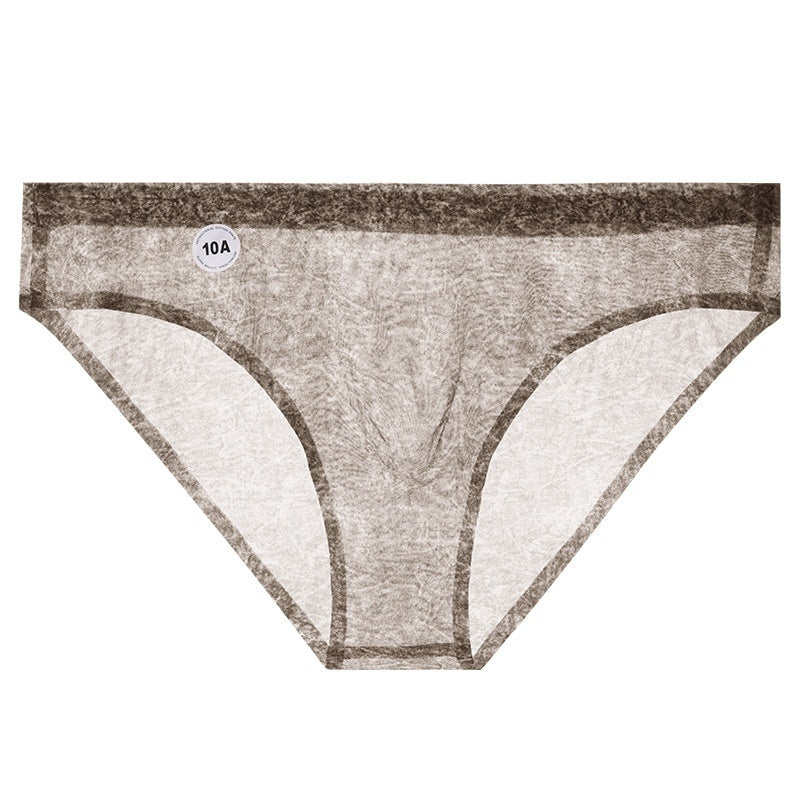 Tie-dye Print 10A Antibacterial Camellia Mens Seamless Briefs