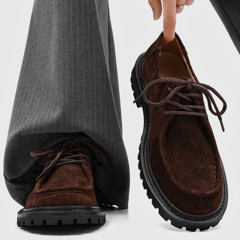 Retro Thick-soled Lace-up Casual Shoes