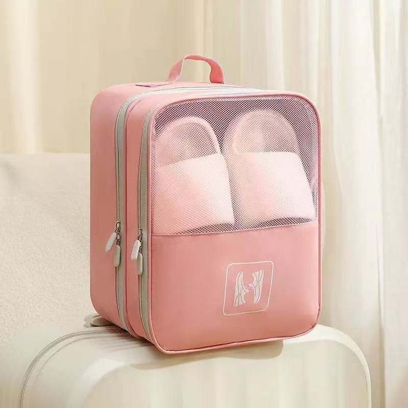 Shoe storage bag-double hook model-gray-600D film material-1 piece
