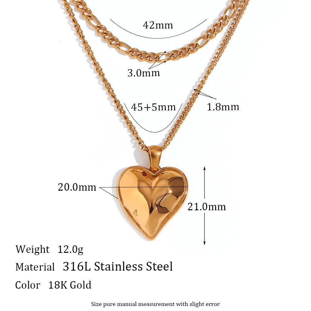 Aura Gold Celestial Moon & Star Disc Necklace | Vintage Titanium Stainless Steel Medallion | Retro Sun & Moon Crystal Charm Jewelry