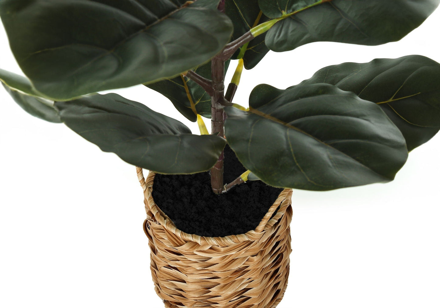 28" Tall Artificial Fiddle Tree Plant with Real Touch Leaves