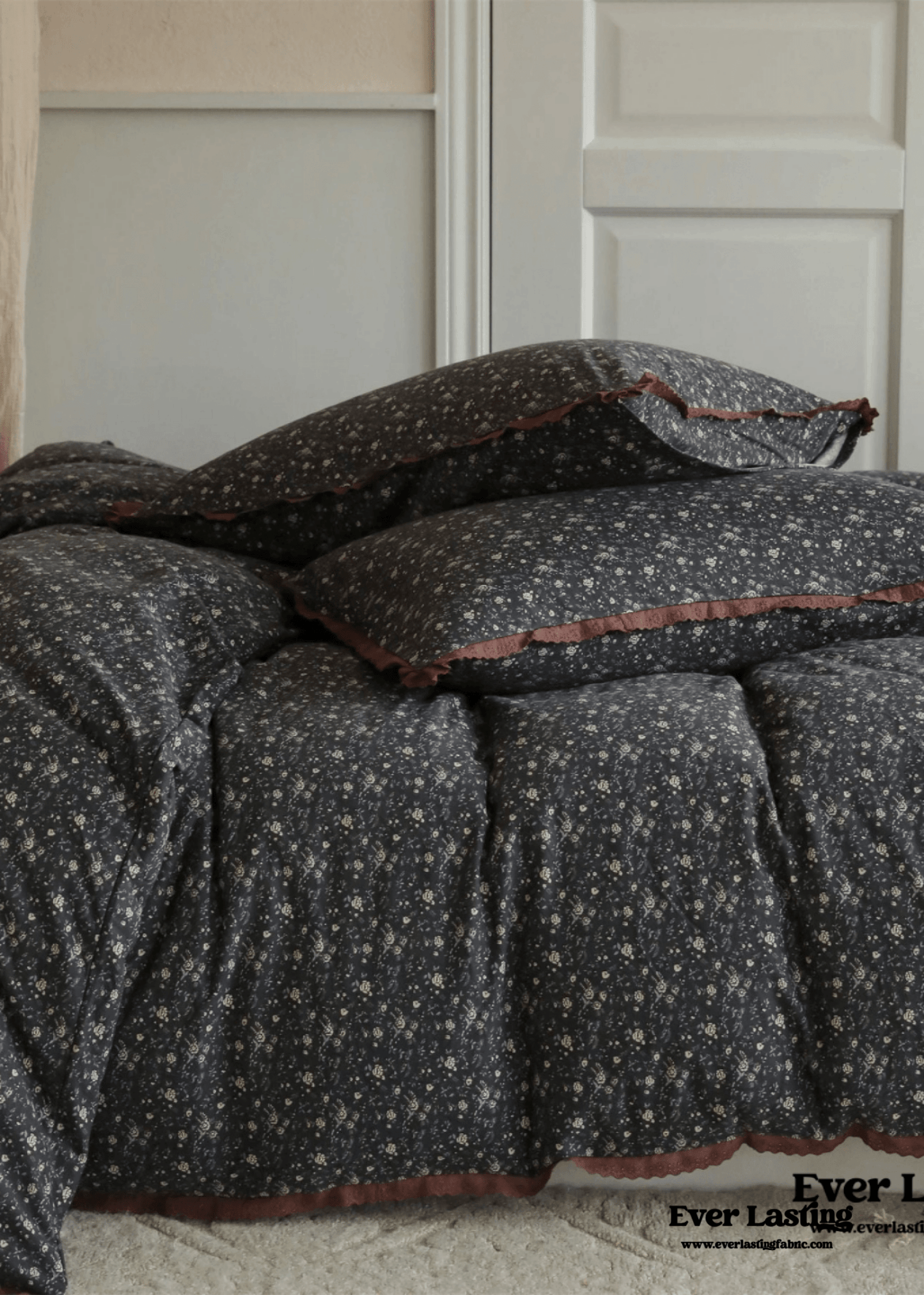Anaya Rose French Vintage Bedding Set / Green + Brown