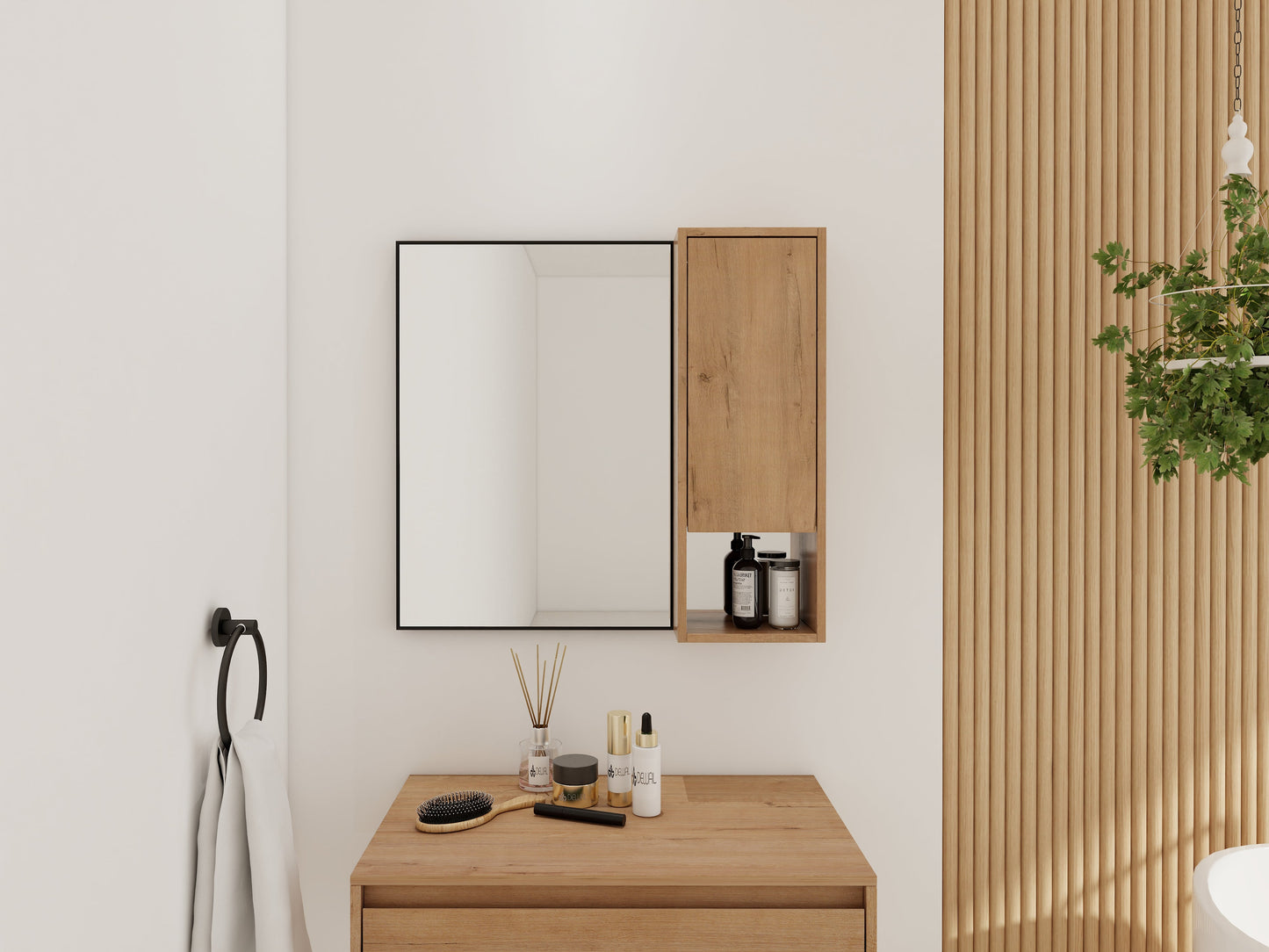 10'' Wall Mounted Bathroom Mirror Cabinet with Soft Close Door