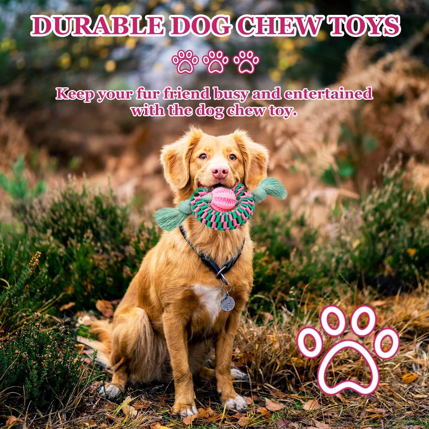 Superior Dog Chew Toy For Interaction, Made Of Durable Nylon And Natural Rubber Perfect For Teeth Cleaning, Exercise And Stress Relief Animal Lover's Essential Gift