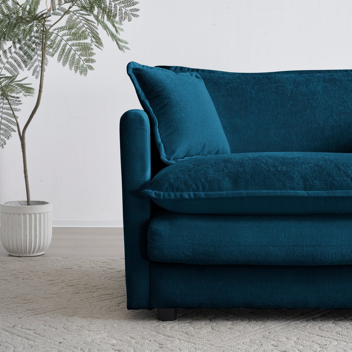 Modern Fabric Loveseat Sofa Couch for Living Room