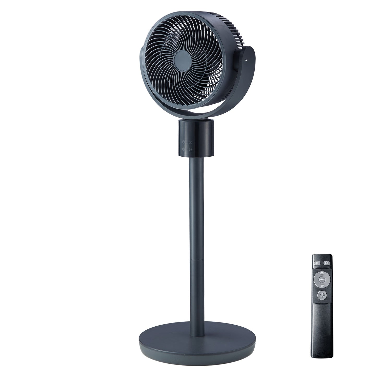 7-Inch Pedestal Fan with Oscillating Standing Design and Remote Control