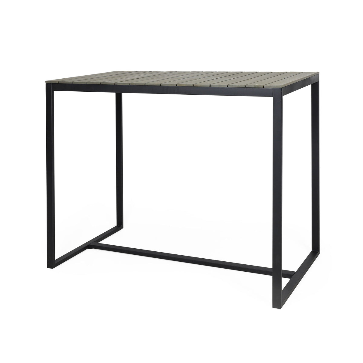 Ernesto Outdoor Industrial Acacia Wood Bar Table