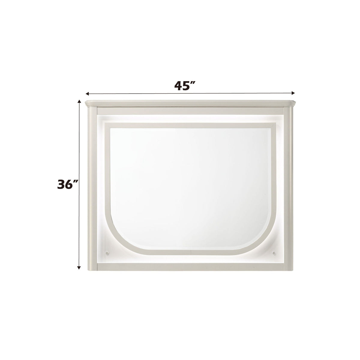 Laveda Mirror With LED - White