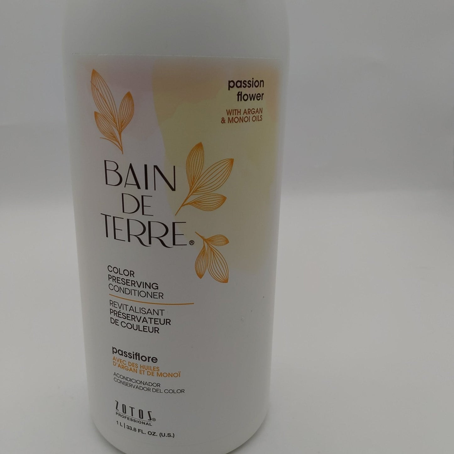 Bain de Terre Passion Flower Color Preserving Conditioner, Luxurious Hydration for Vibrant Color & Protection from Fading, with Argan & Monoi Oils, Paraben-Free 33.8 fl oz