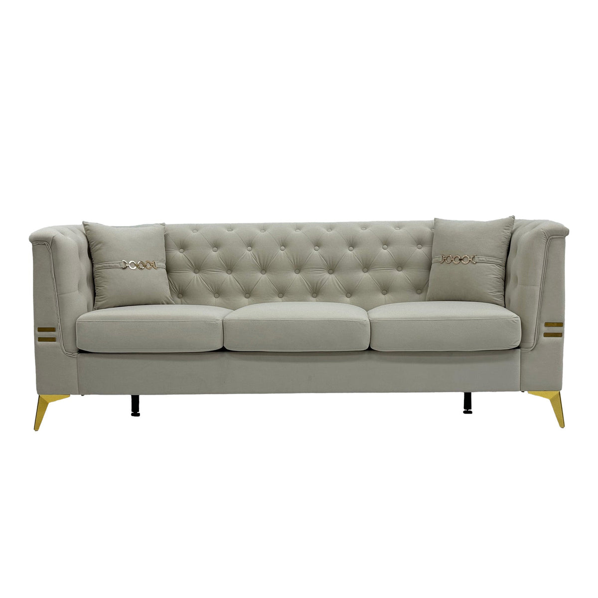 FX-P83-2PC Modern Velvet Upholstered Sofa Set of 2
