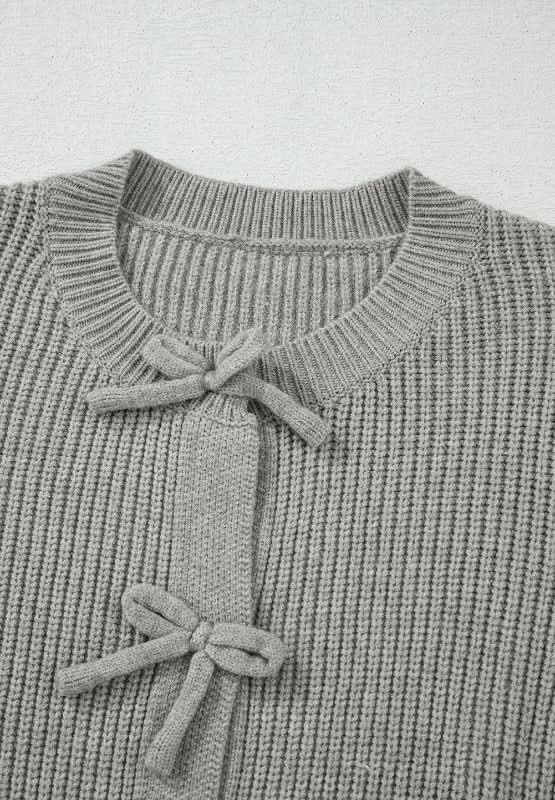 Sweaters Trendsi Bow Cardigan Women's Fall Layering Knit Top Comfortable Long Sleeve
