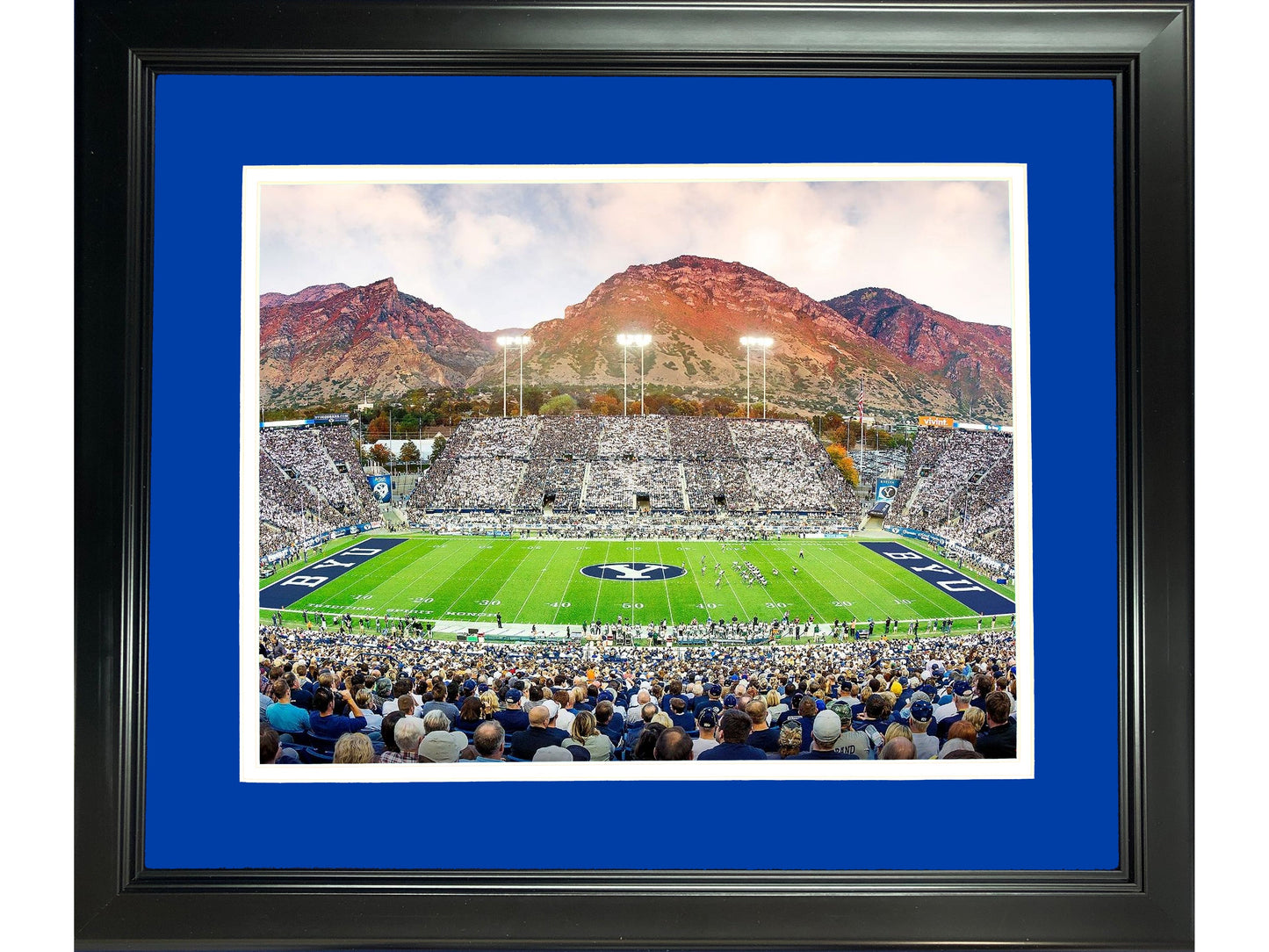 Framed LaVell Edwards Stadium BYU Cougars 11"x14" NCAA Football Photo Professionally Matted