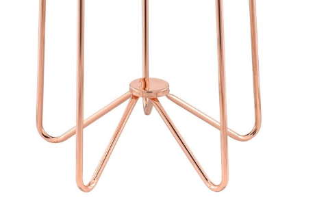 Alivia Frosted Glass & Rose Gold Round Table