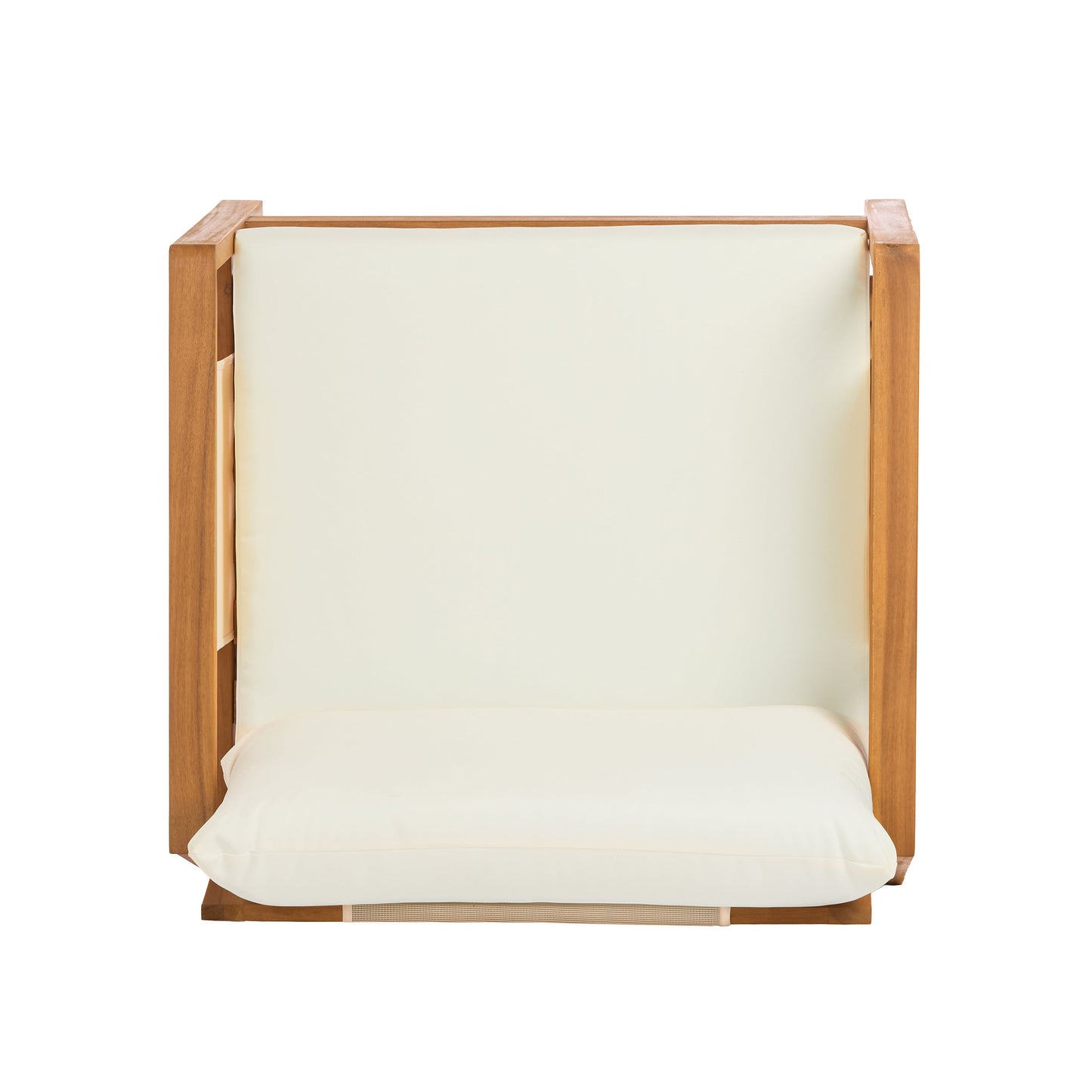 Outdoor Club Chair, Acacia Wood Frame with Textilene Accents