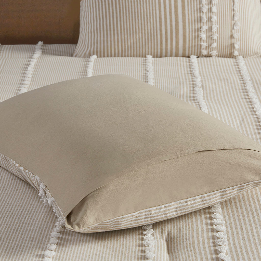 King 3 Piece Cotton Yarn Dyed Comforter Set