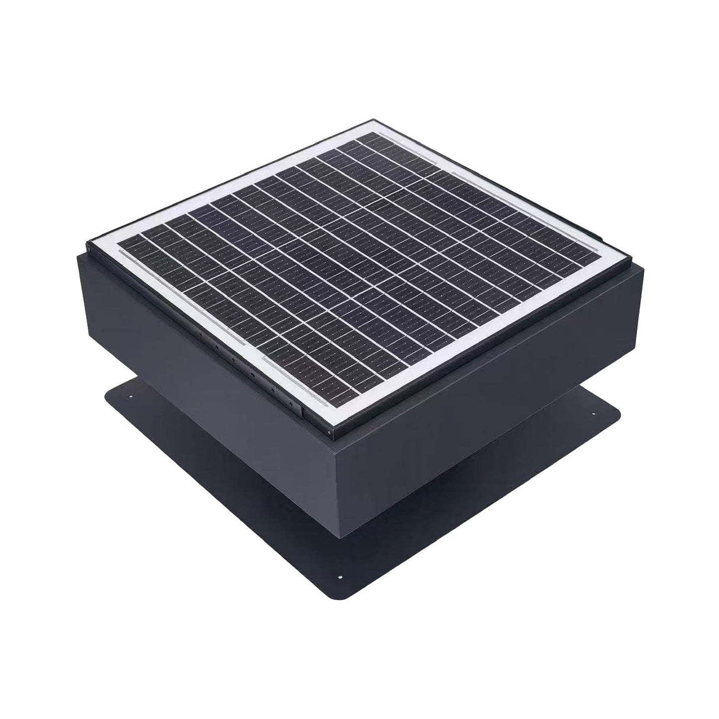 12" Solar Roof Vent Fan, 40W Dual Power Attic Exhaust Fan with Remote & Auto Start