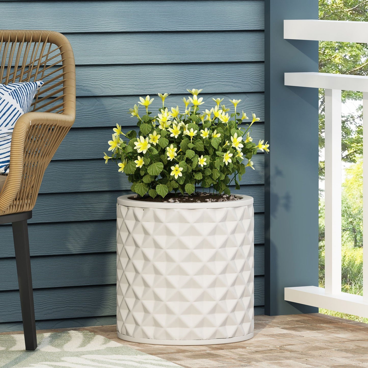 Antique White Ceramic Planter