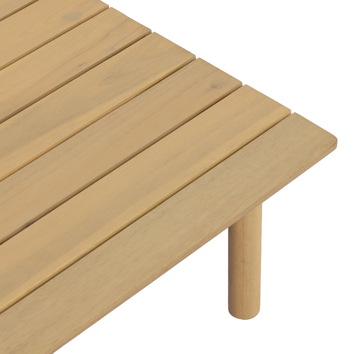 Acacia Wood Outdoor Square Coffee Table