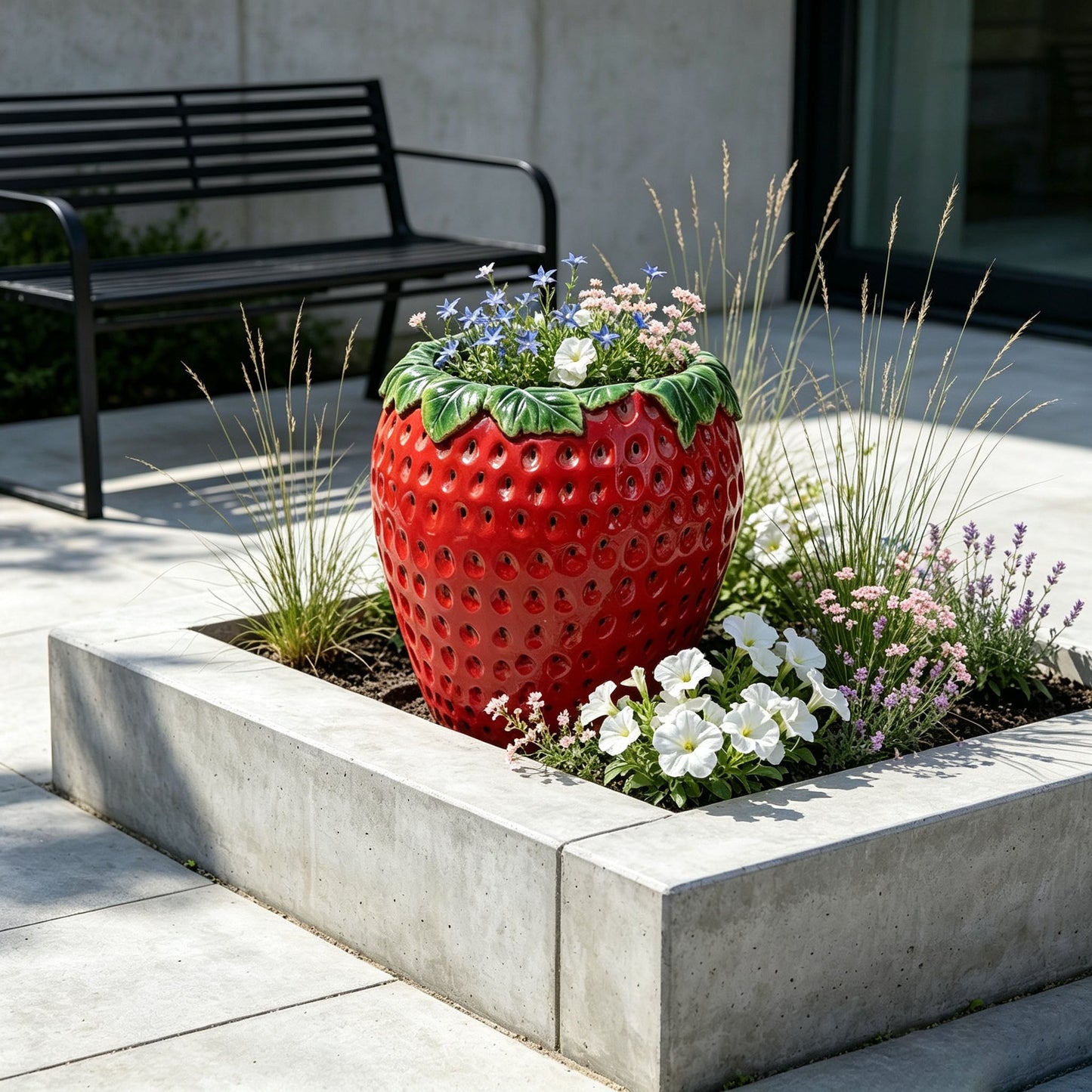 15'' Tall Strawberry Shaped Planter Pot