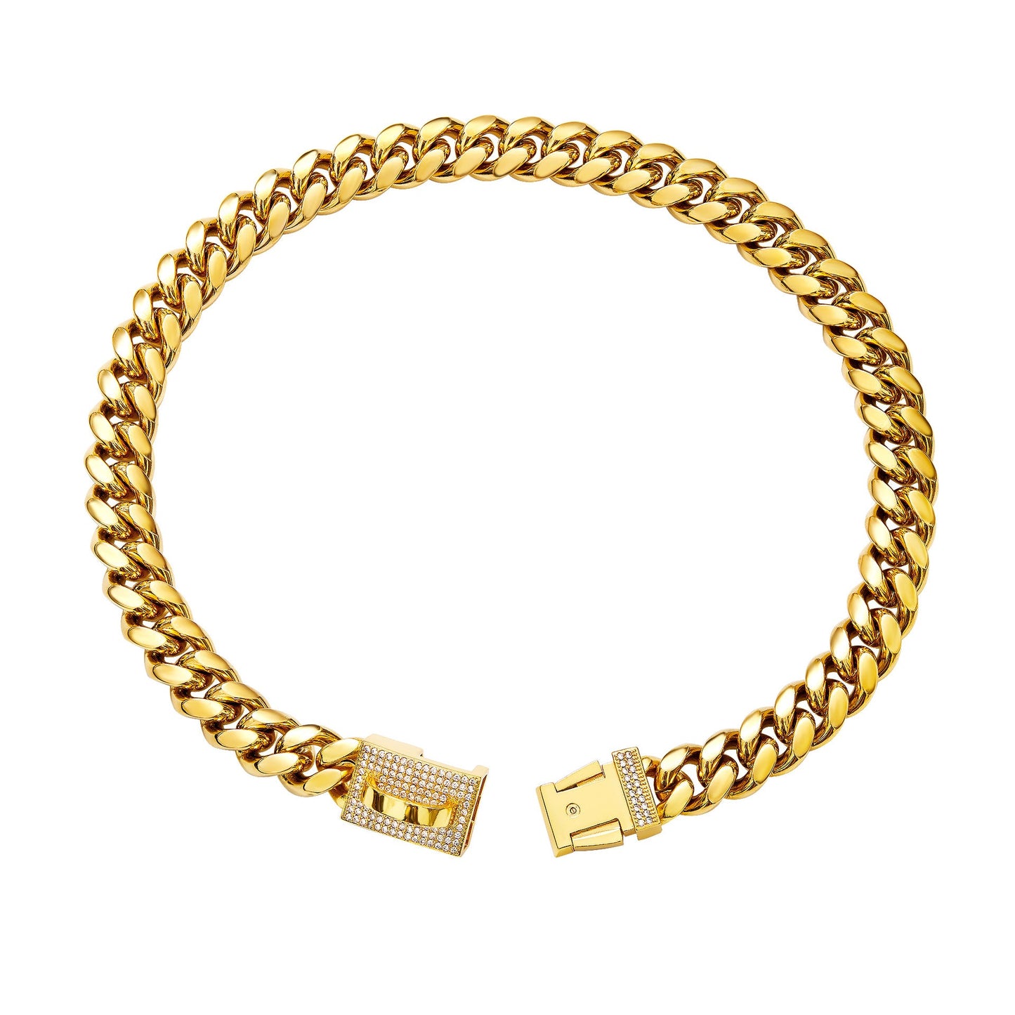 14mm New-Style Gold Pet Dog Collar